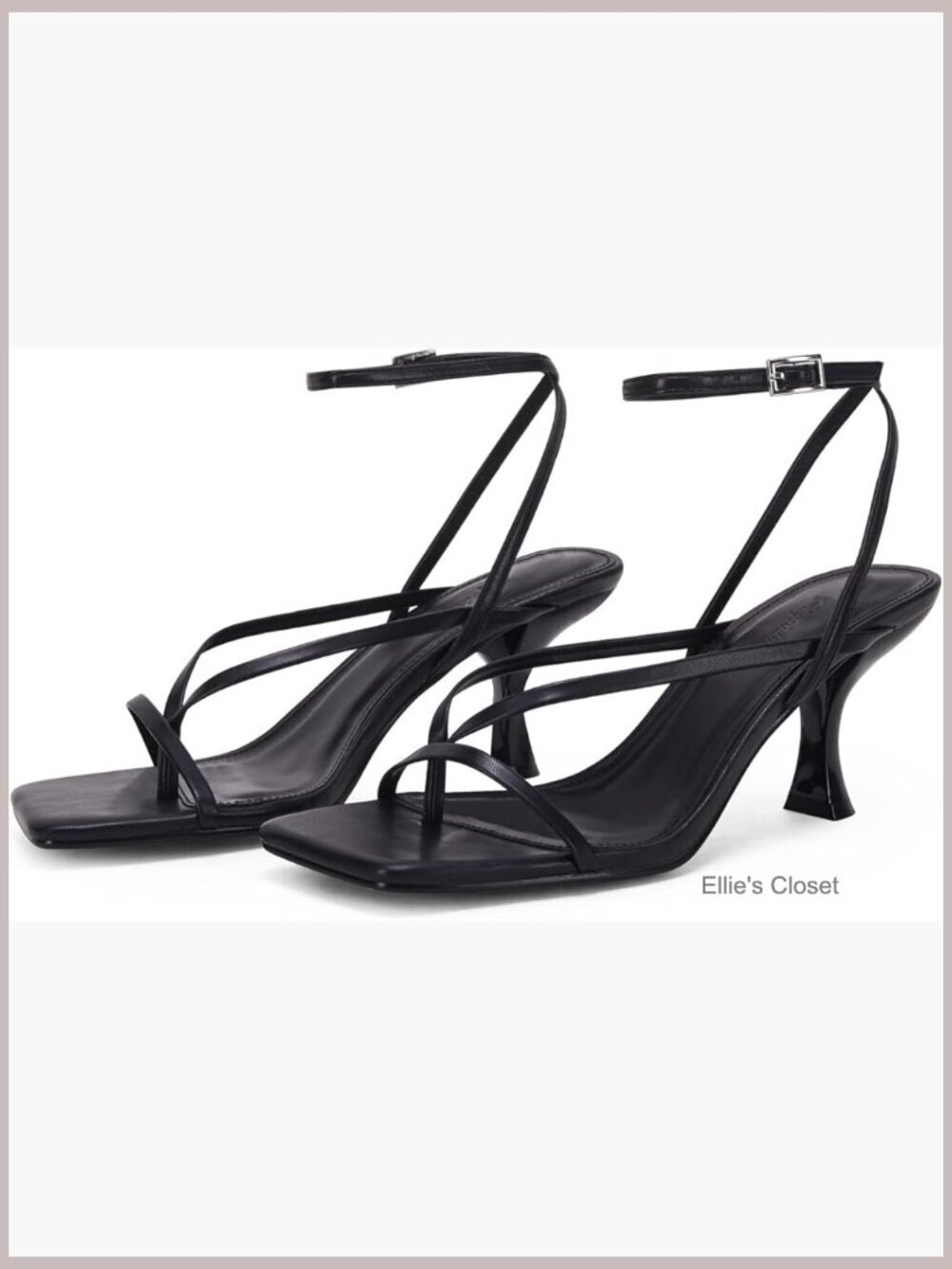 Women's Square Toe Heeled Sandals Lace Up Strappy Party Shoes Mules
